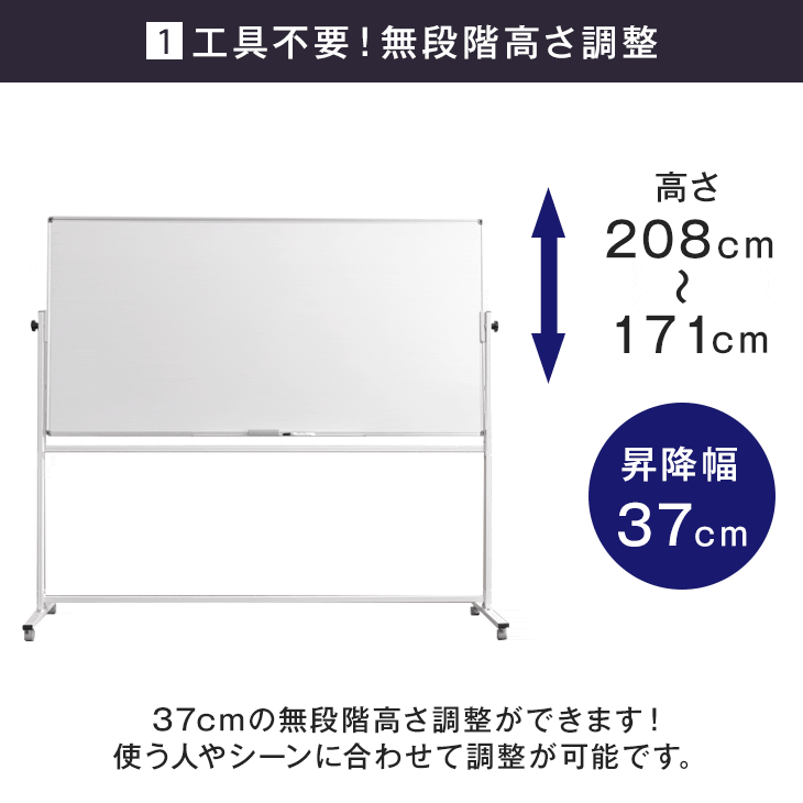 ホワイトボード90×180cm 壁掛け式 ホワイトボード 壁掛け 脚付き 180×90 キャスター付き 両面
