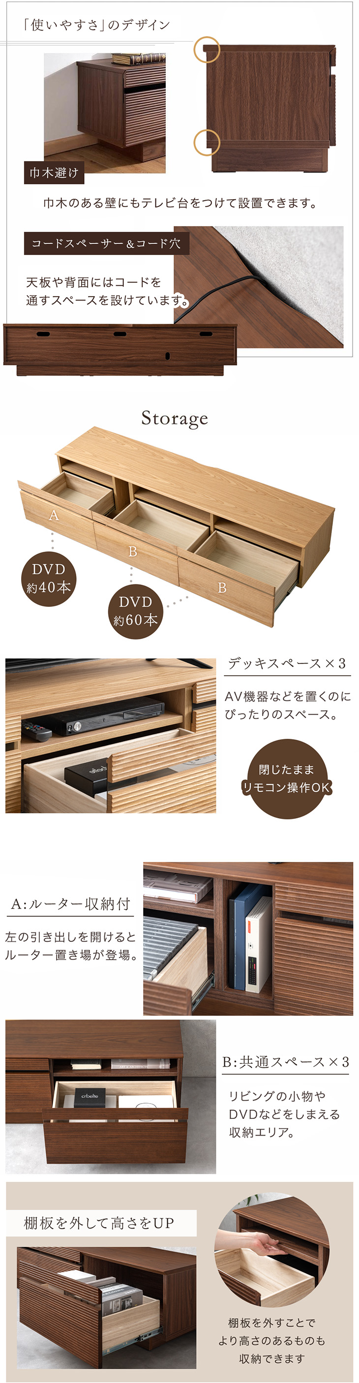 タンスのゲン 14日+5% テレビ台 完成品 木製 北欧 おしゃれ 収納 幅