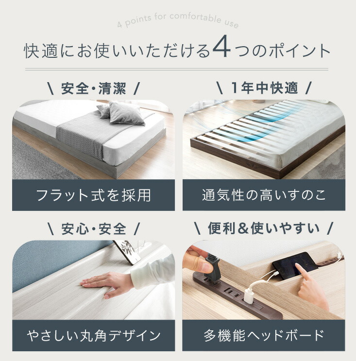 ベッド マットレス付き 極厚22cm ポケット...の詳細画像3