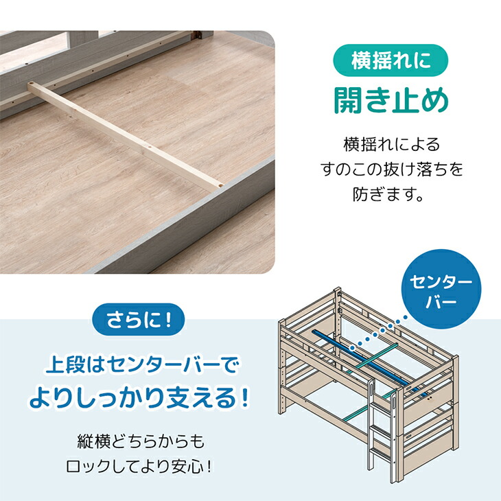 二段ベッド マットレス付き 厚9cm ポケットコイル 宮付き 2段ベッド 子供 マット付き ロータイプ コンセント 分離 分割可能 2段ベット 超大型の画像