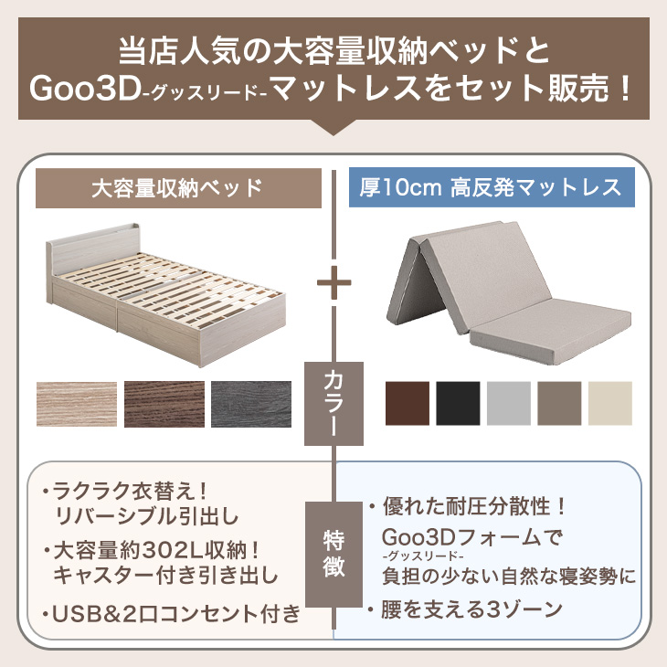 【お約束中】保証書有★高反発マットレス ★マニフレックス セミダブル すのこベッド付き セミダブル] ベッド 高反発マットレス付き すのこベッド 高さ調節 3