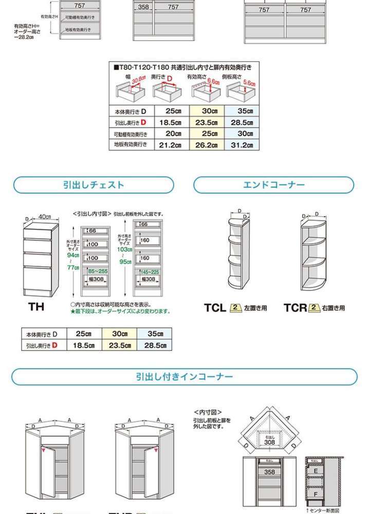 SH-19PT8030-WS セミオーダーカウンター下収納ぴったりくん 幅80cm