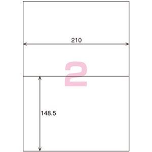 ds-2227906　(まとめ)　コクヨ　貼ってはがせるはかどりラベル(各社共通レイアウト)　148.5×210mm　A4　2面　KPC-HE1021-201冊(20シート)