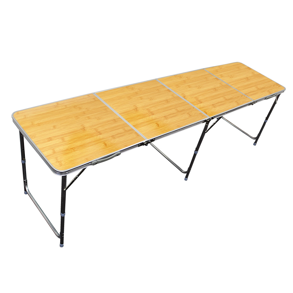 アウトドアテーブル 折りたたみ 高さ調整 軽量 アルミ 収納 レジャーテーブル キャンプ バーベキュー 240cm×60cm BBQ ハイテーブル ローテーブル MERMONT_2