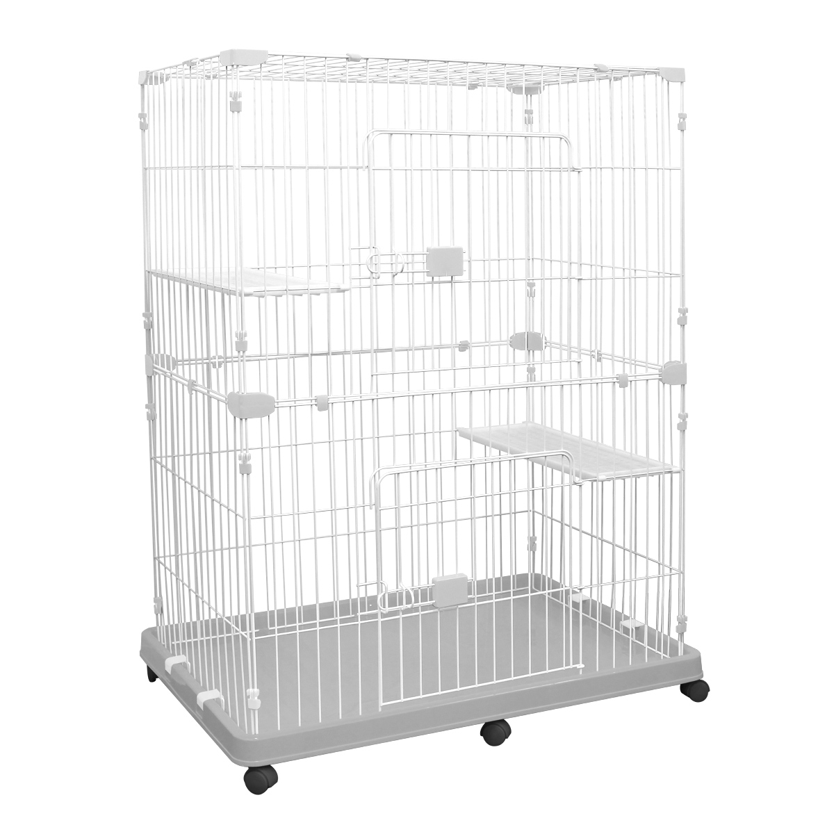 ホワイト 多層キャットケージ 楽天市場】【新モデル登場！】猫 ケージ キャットケージ 2段
