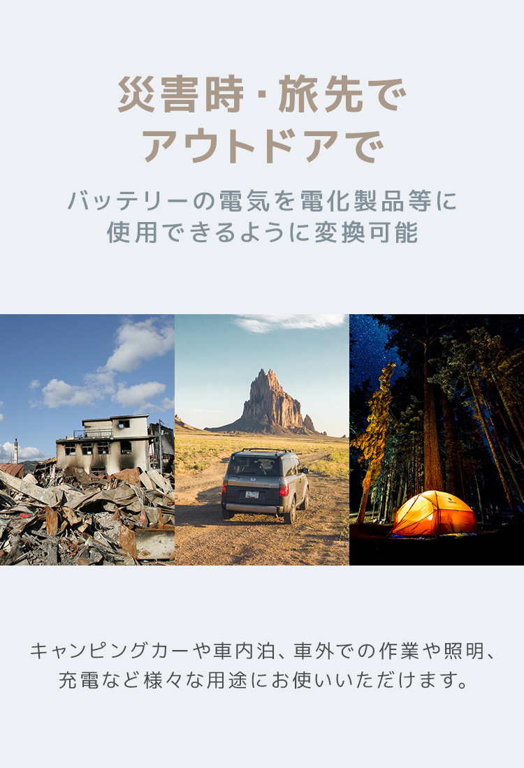 WEIMALL ポータブル電源 インバーター DC24V AC100V 定格2000W