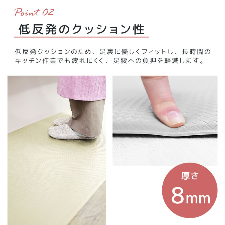 WEIMALL（ウェイモール） キッチンマット 拭ける クッションマット 60