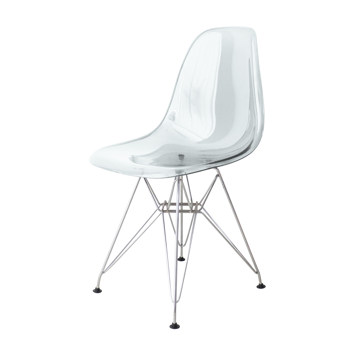 イームズチェア クリア シェル リプロダクド WEIMALL イームズ チェア リプロダクト クリア 透明 DSW eames
