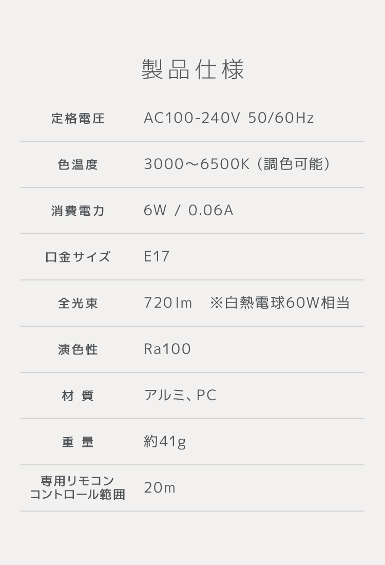 LED電球 6W E17 6個セット 一般電球 電球色 昼光色 昼白色 LEDライト ledランプ 省エネ 無段階調節 工事不要 口コミ 高評価 ランキング プレゼント｜tantobazarshop｜09