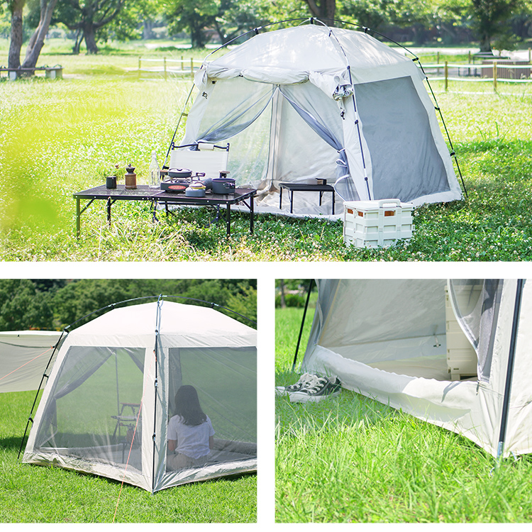 テント ワンタッチ 3~4人用 キャノピーテント テント サンシェード キャンプ 215×215×170cm フルクローズ アウトドア