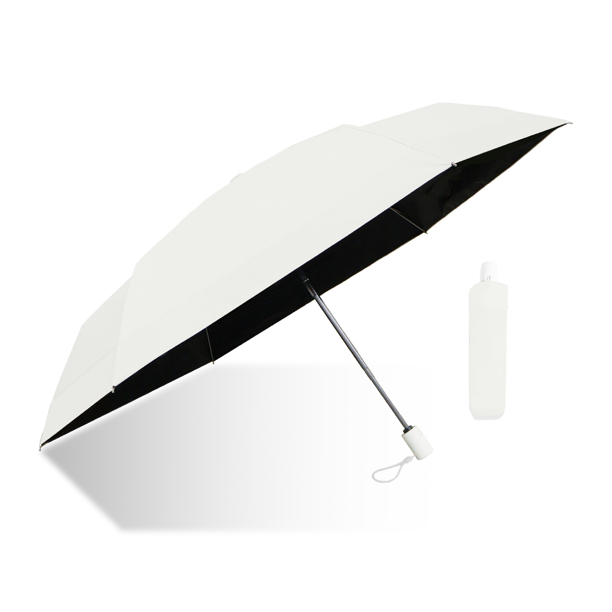 WEIMALL（ウェイモール） 日傘 完全遮光 折りたたみ 軽量 晴雨兼用 UV