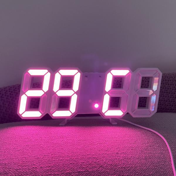 デジタル時計 壁掛け 置き時計 おしゃれ 光る led 3D 大型 大きい usb 夜光 温度計 LED 北欧 カレンダー アラーム 目覚まし時計 敬老の日 ギフト プレゼント｜tarakosaiko｜02