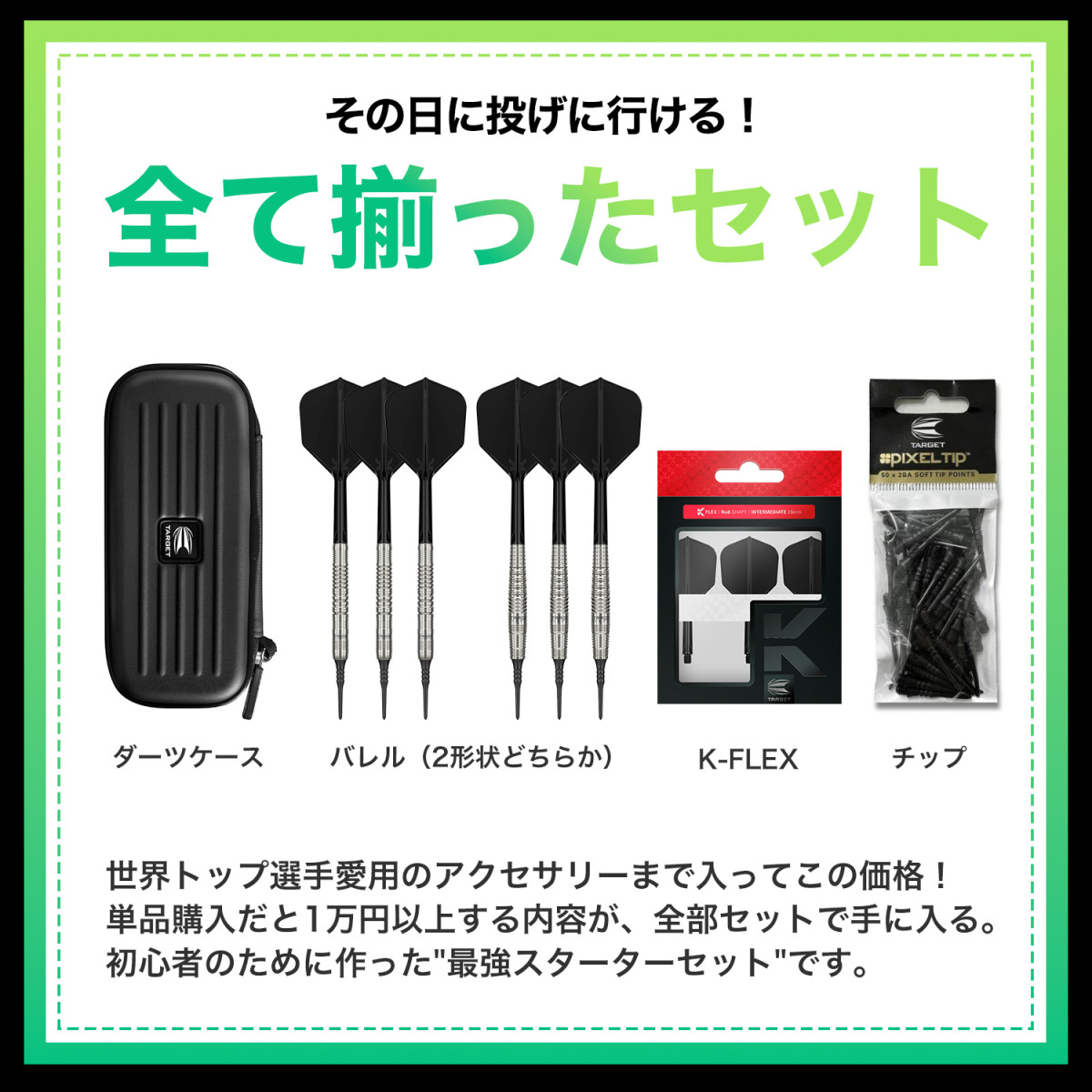 っーー様用 ダーツバレルセット Target（ターゲット） 初心者向けダーツセット 世界シェアトップ 『NEO