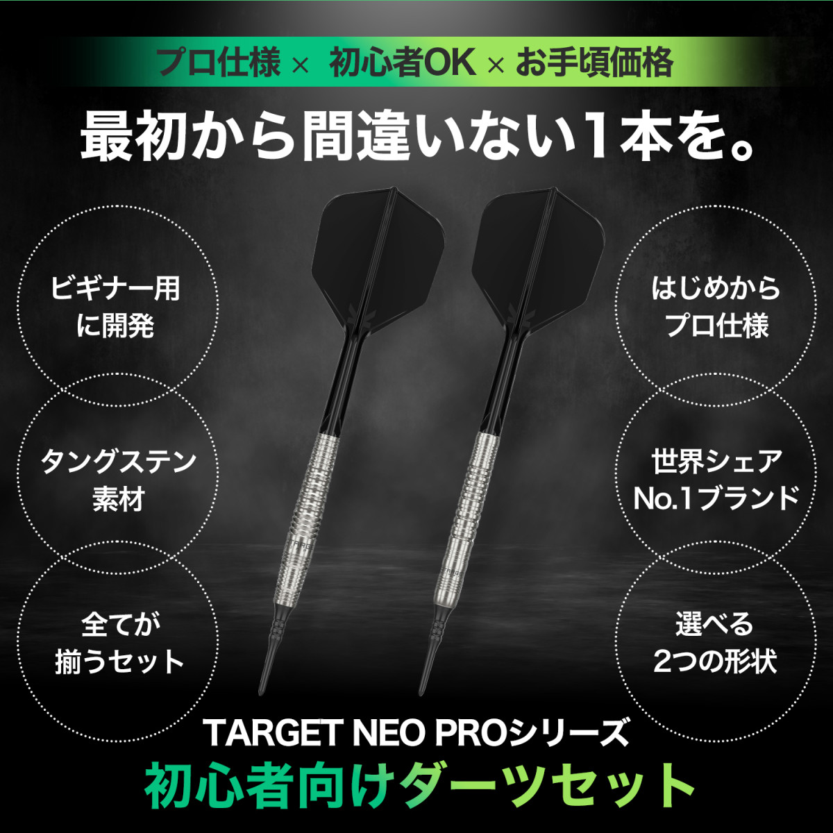 Target（ターゲット） 初心者向けダーツセット 世界シェアトップ 『NEO