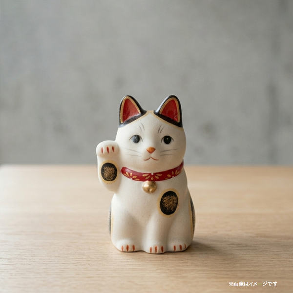 まねきねこ l 陶彩菊花 招き猫 小 右手 左手 ネコ まねき猫 縁起物