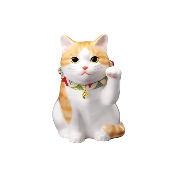 招き猫 l うちの招き猫 左手あげ 瀬戸焼 日本製 ネコ ねこ