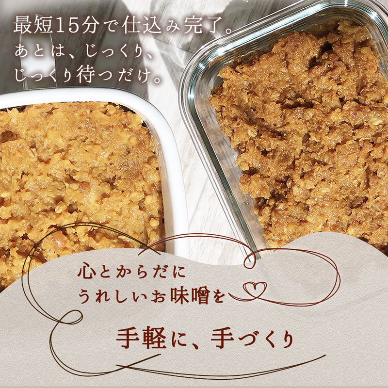 手作り味噌セット』仕込み時間最短15分！1セットで出来る量はおおよそ450g【メール便対応1通1個まで】【hawks202111】  :misoset:無添加食品・発酵食品のお店-樽の味 - 通販 - Yahoo!ショッピング