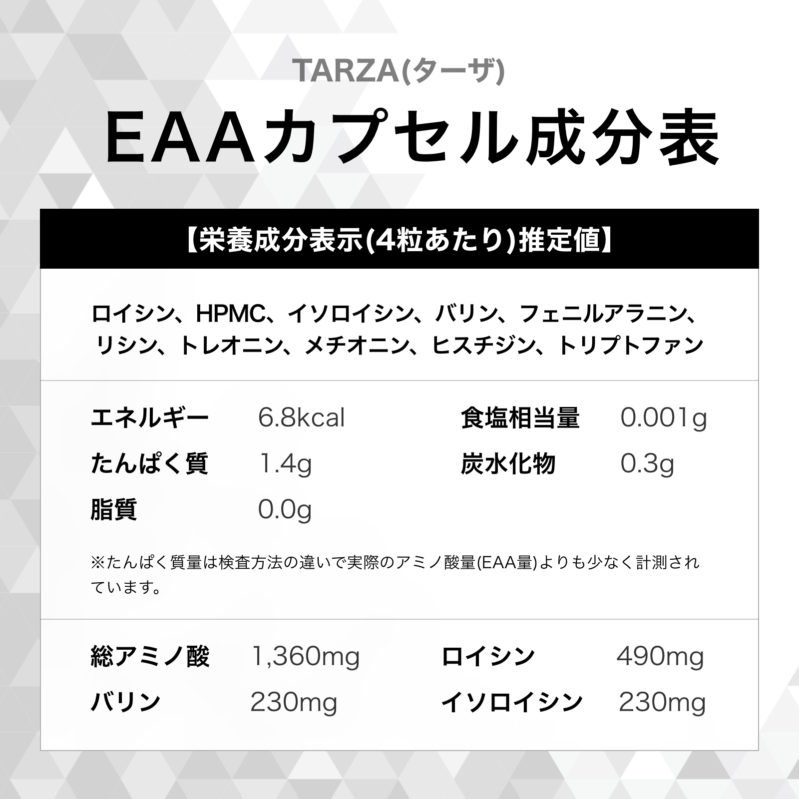 eaaカプセル成分表