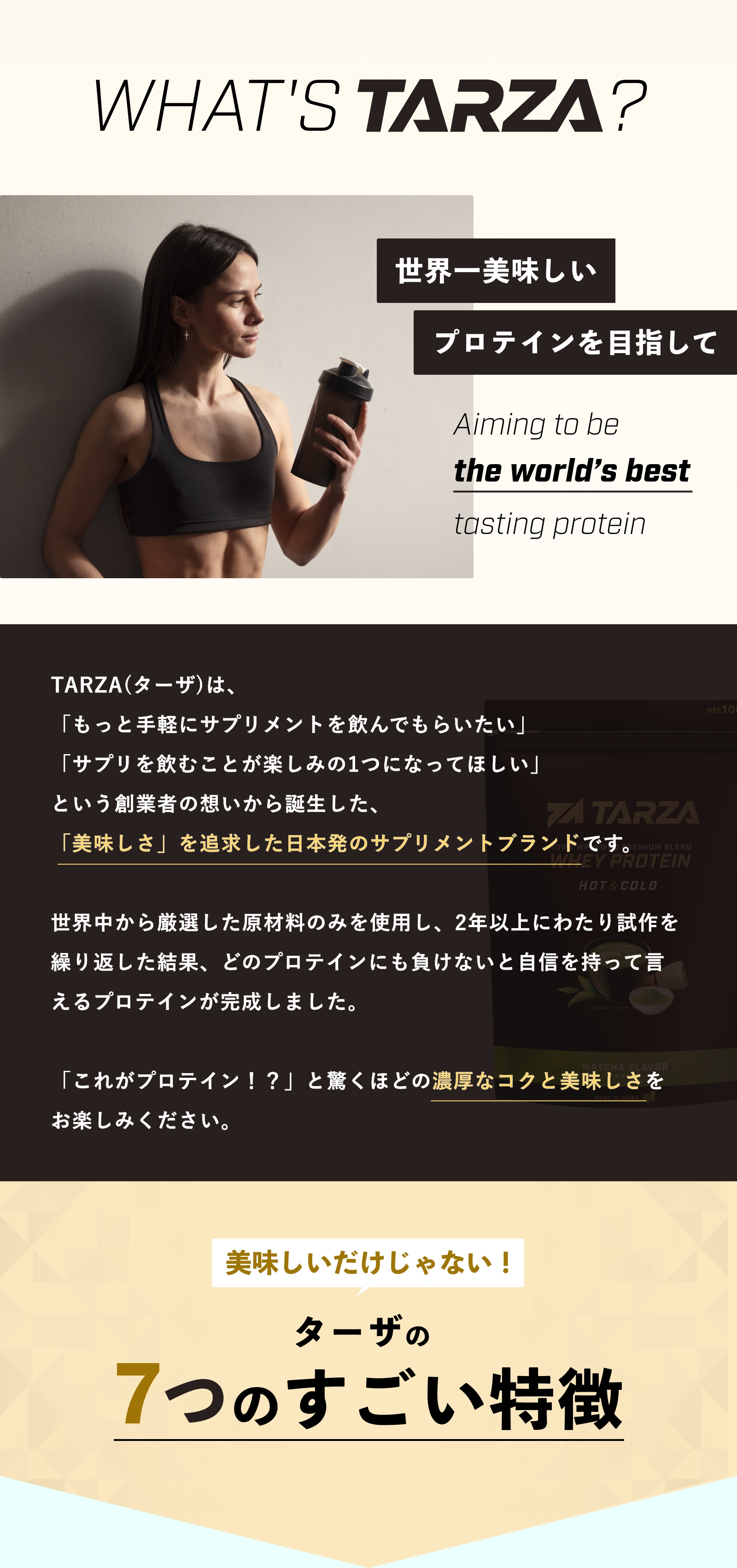 TARZAのホエイプロテインお悩み解消