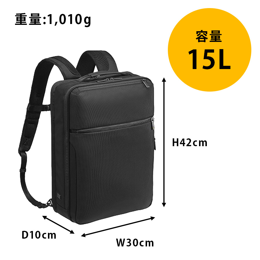 週末即発送可！値下げ！【新品・未使用】ace. ガジェタブル リュック 15L 最大50% 5/5限定 エース ジーン ビジネスリュック メンズ 50代 40代
