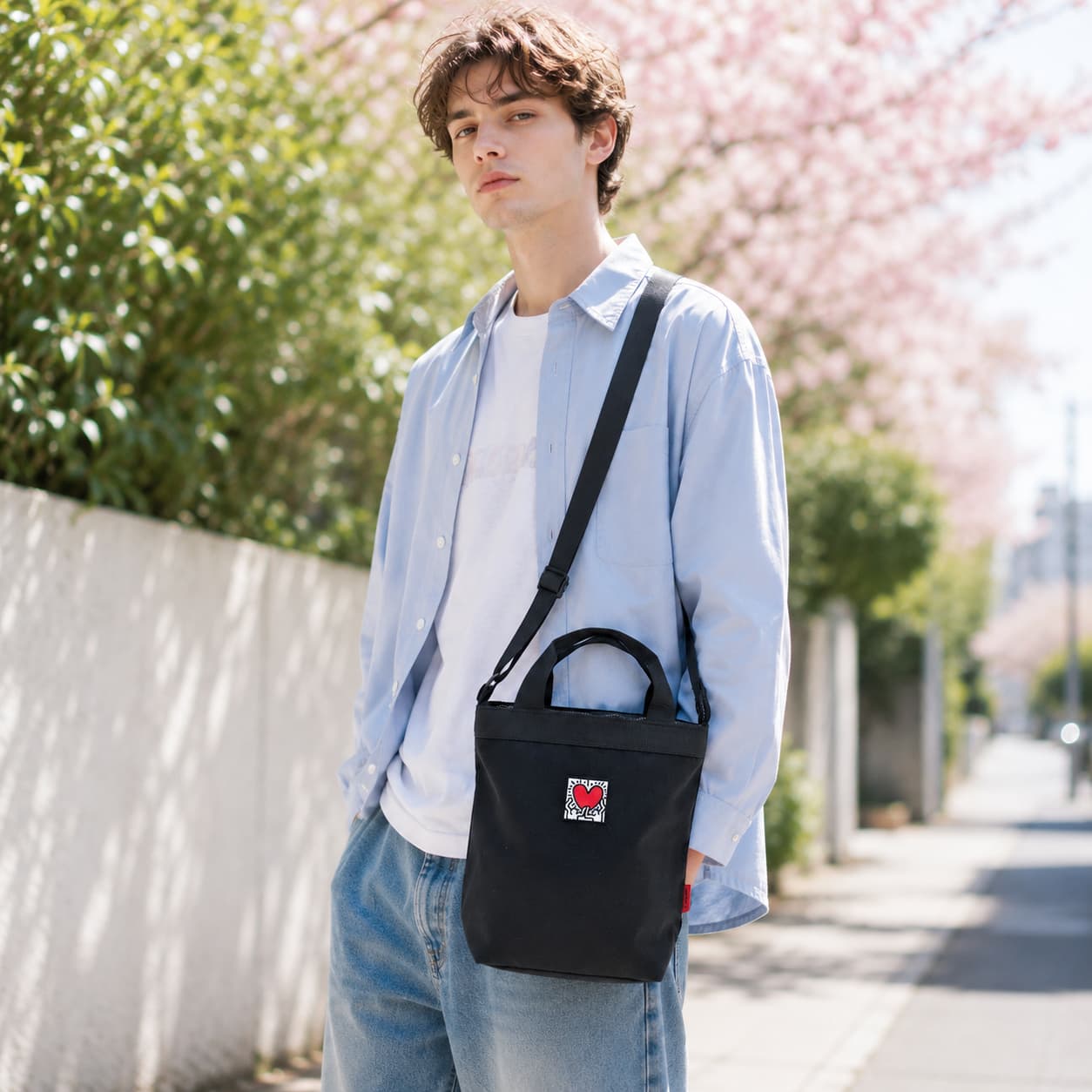 KeithHaring ベーシック2way手提げS ショルダーバッグ トートバッグ