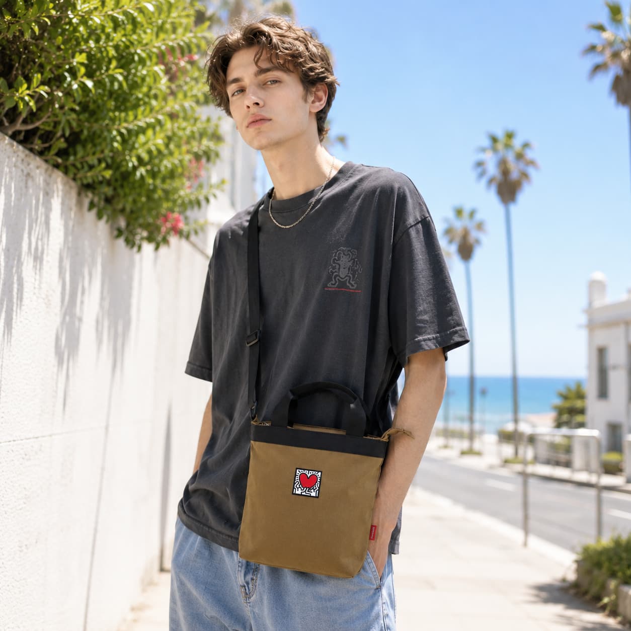 KeithHaring ベーシック2way手提げS ショルダーバッグ トートバッグ