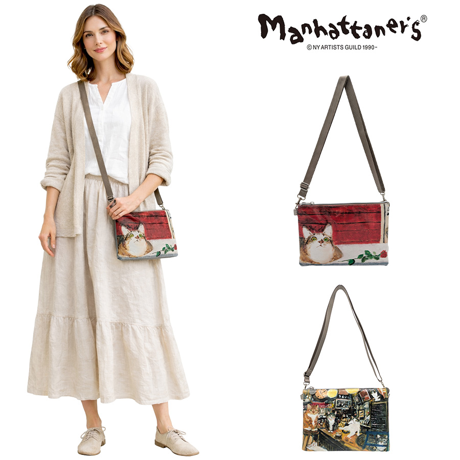 マンハッタナーズ　manhattaner's ショルダーバッグ Manhattaner's（マンハッタナーズ） ショルダーバッグ NEW ライト