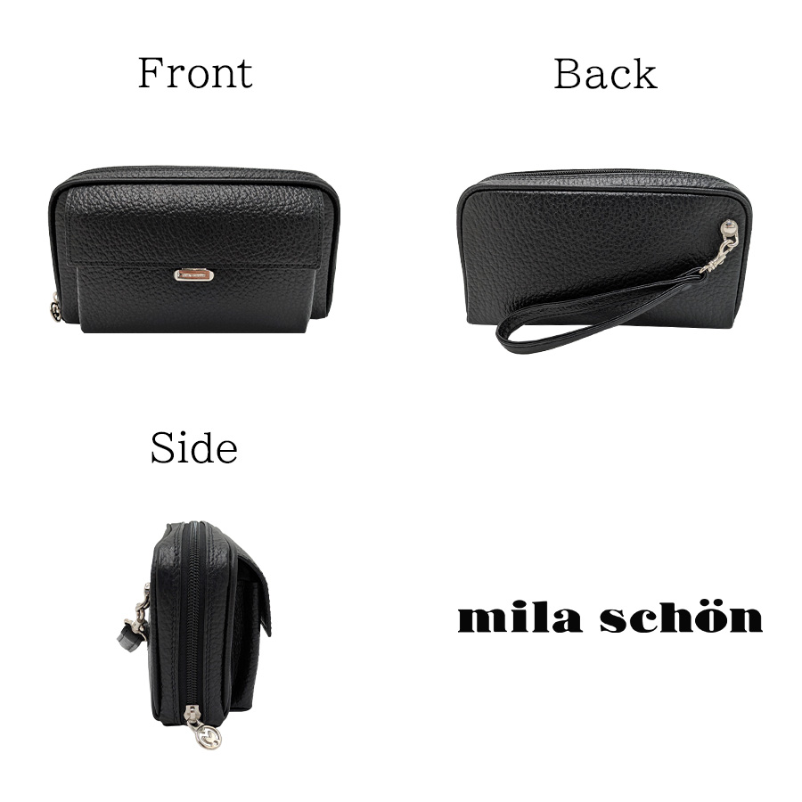 mila schon】197214 ミラショーン ネロ クラッチバッグ セカンドバッグ