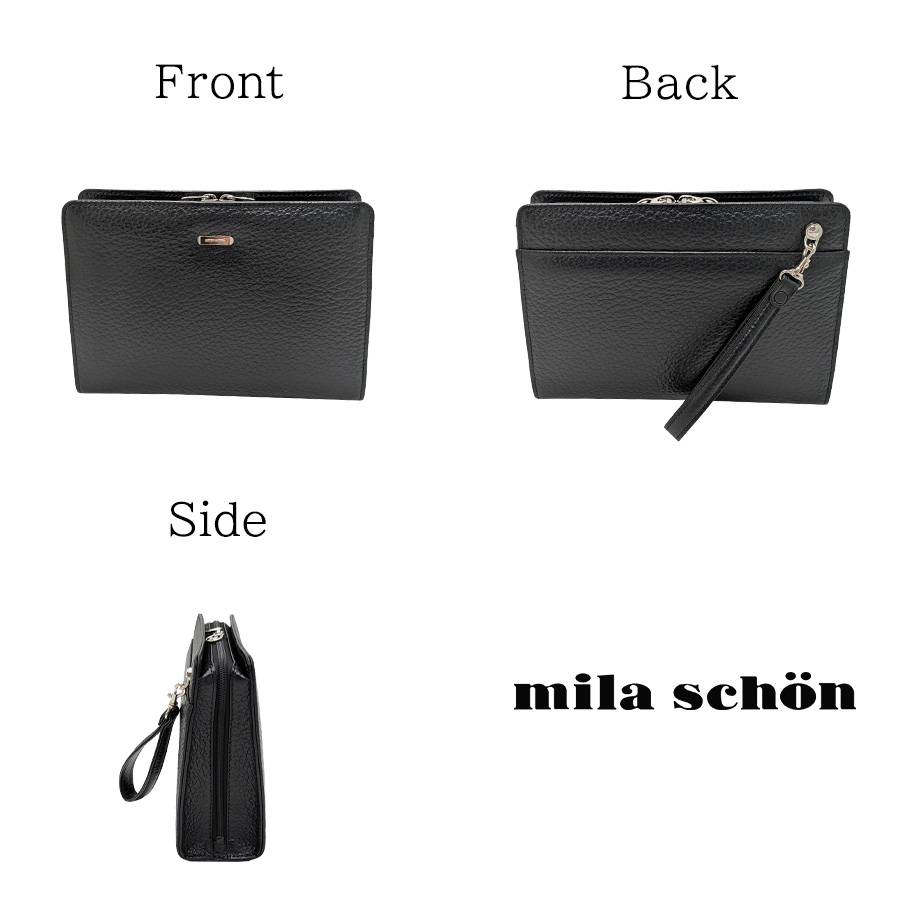 mila schon】197220 ミラショーン ネロ クラッチバッグ セカンドバッグ