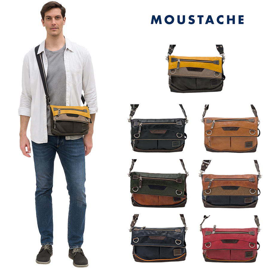 MOUSTACHE】vmr5696 ショルダーバッグ 斜め掛け 肩掛け かばん 通勤