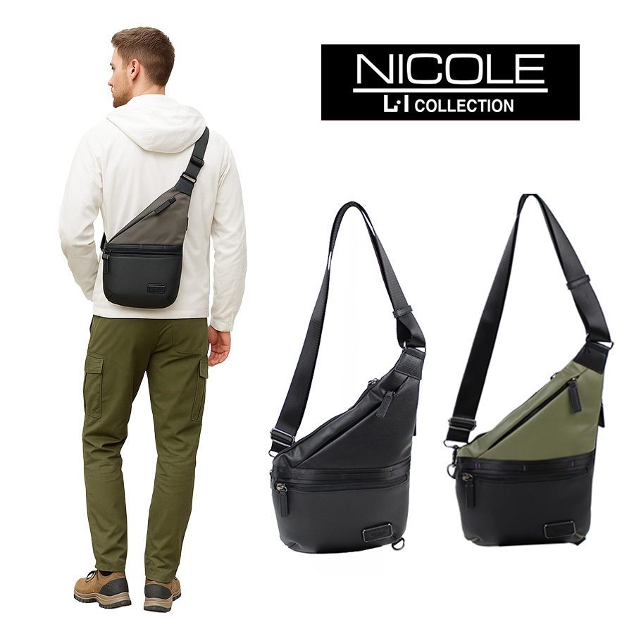 NICOLE nil291 リープス タテ型ボディバッグ ワンショルダーバッグ