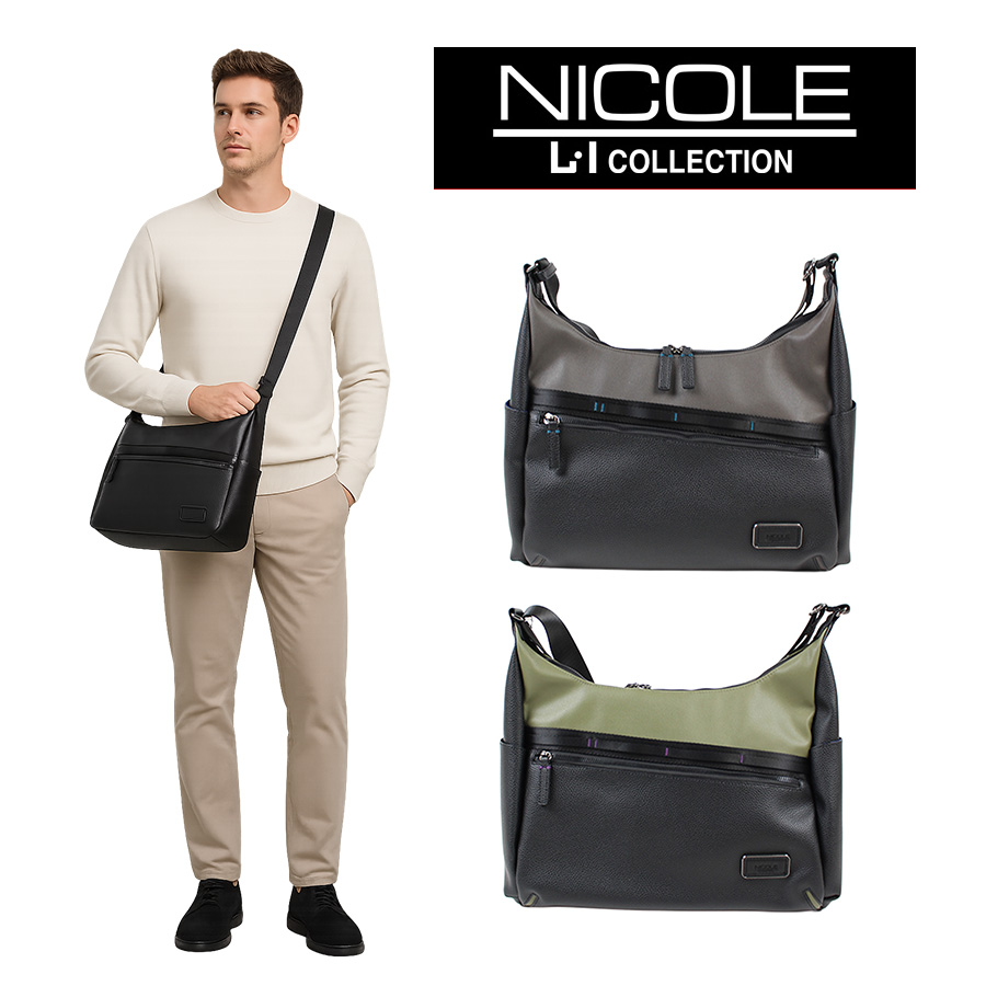 バッグ neel NICOLE nil294 リープス ショルダーバッグ 斜め掛け 肩掛け 舟型 合成