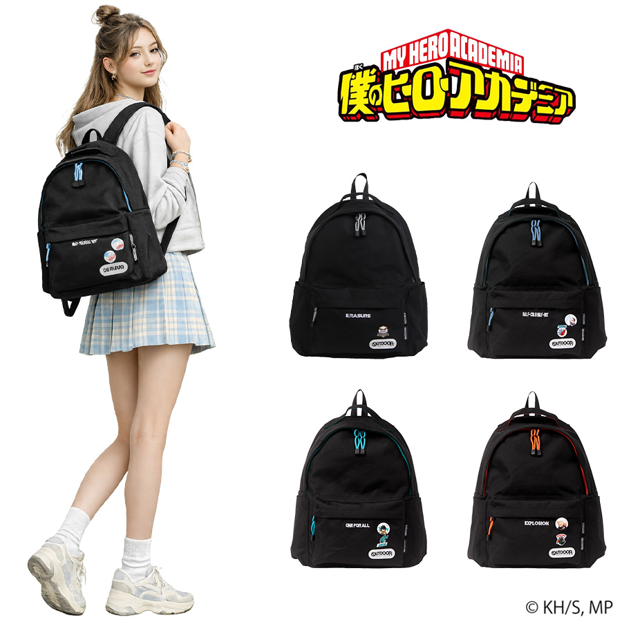 outdoorproducts 僕のヒーローアカデミア 缶バッチ付きバックパック
