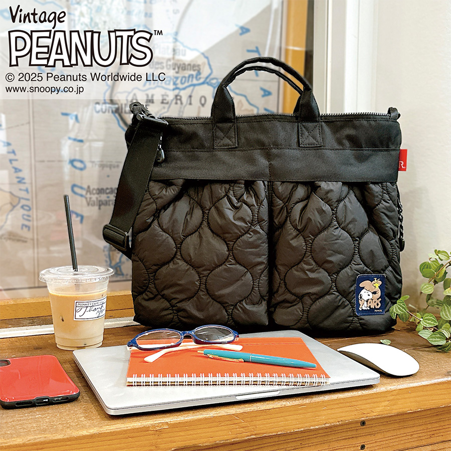ROOTOTE】8456 IP.A4w.パフ.Peanuts-0R 斜め掛け 手持ち ショルダー