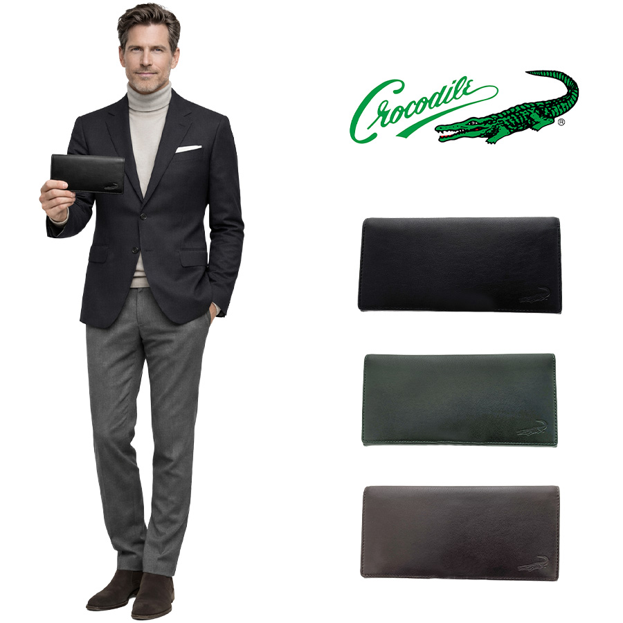 Crocodile ビッグロゴlll 束入れ 長財布 財布 サイフ さいふ