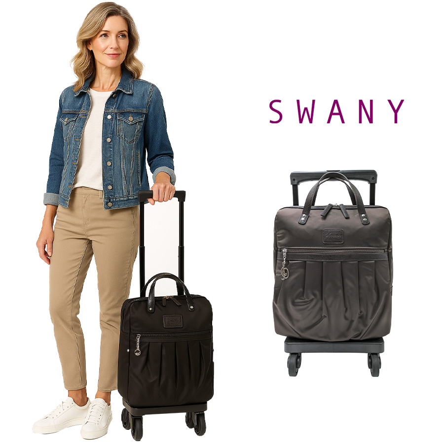 SWANY】 d532-m18 クレーぺプラス ショッピングキャリー ダーク