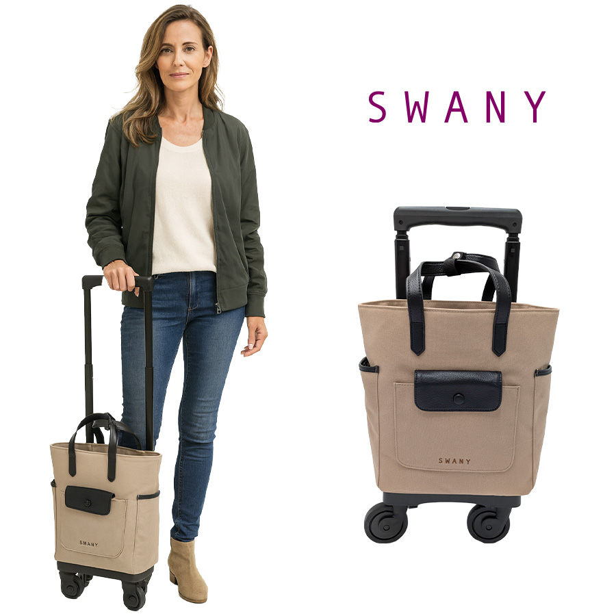 Swany キャリーケース ベージュ SWANY】 d619ts18 ブトーノ ショッピングキャリー お買い物キャリー