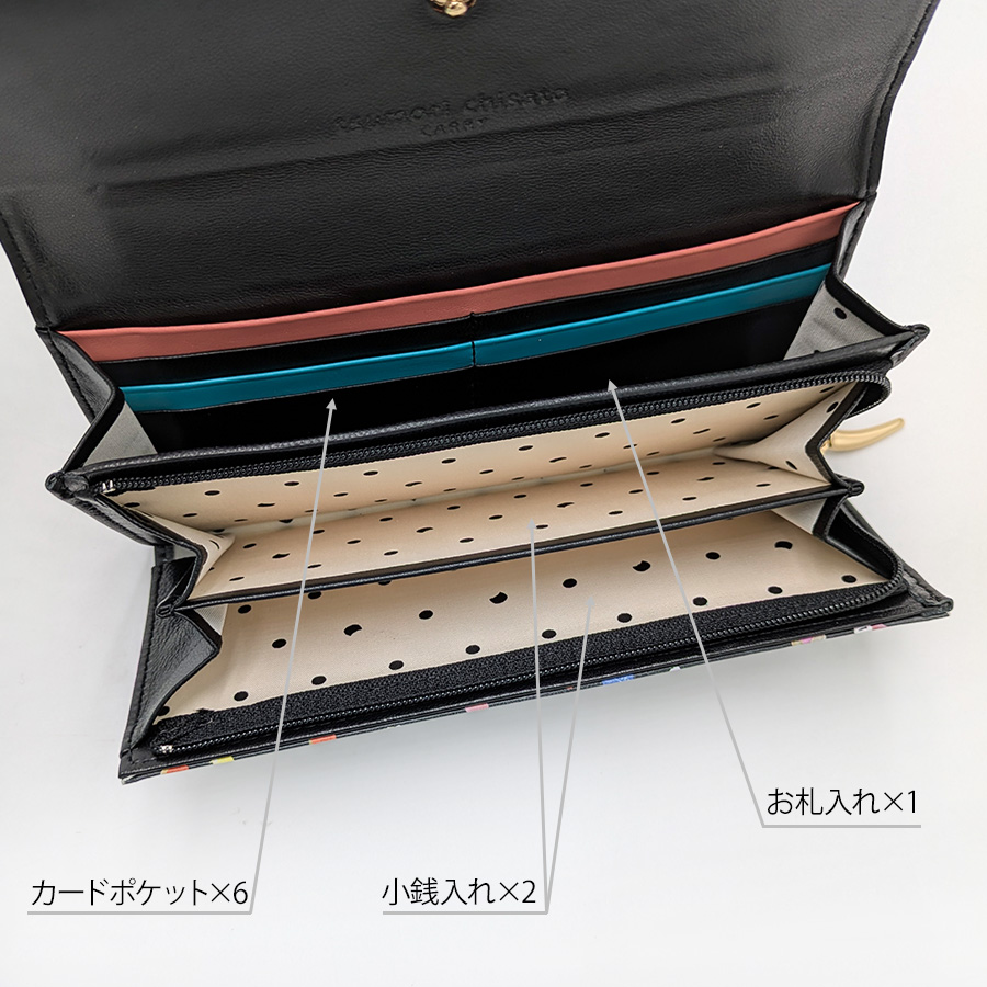 ¨̮♡︎ 【未使用・ノベルティ】財布 tsumori chisato CARRY 57932 てんてん 長財布 財布 さいふ サイフ