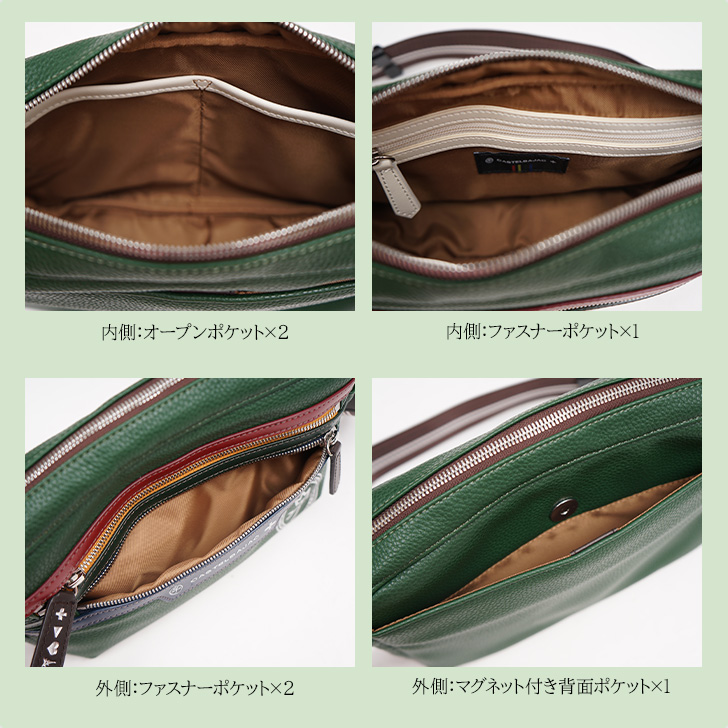 【新品未使用級】カステルバジャック　ヨットシリーズ　ボディーバッグ　限定色　緑 CASTELBAJAC（カステルバジャック） ヨットショルダー メンズ