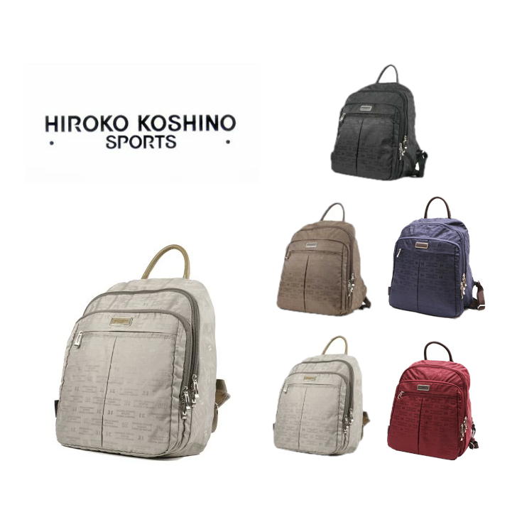 ポケッタブルジッパーリュック（ヒロココシノ） ヒロココシノスポーツ HIROKO KOSHINO SPORTS ポリエステル