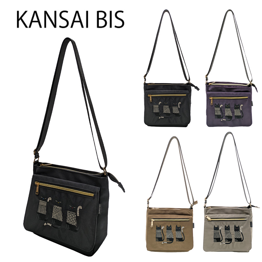 KANSAI BIS】017506 ショルダーバッグ 肩掛け 斜め掛け 鞄 バッグ 猫