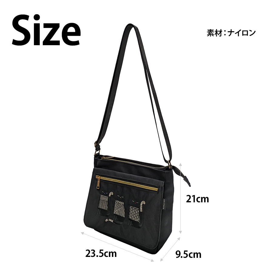 KANSAI BIS】017506 ショルダーバッグ 肩掛け 斜め掛け 鞄 バッグ 猫