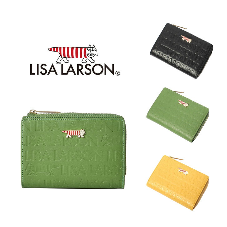 Lisa Larson(リサラーソン) 二つ折り財布 本革 レディース LTLM-01 Lisa Larson(リサラーソン) 二つ折り財布 本革 レディース LTLM-01