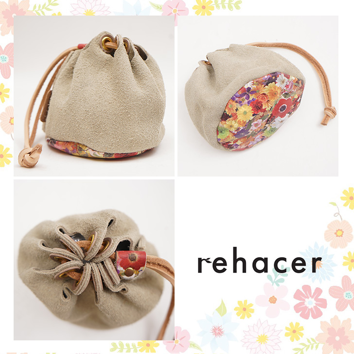 rehacer 【レターパック配送】 レアセル 巾着ポーチ Re-09 ミニ