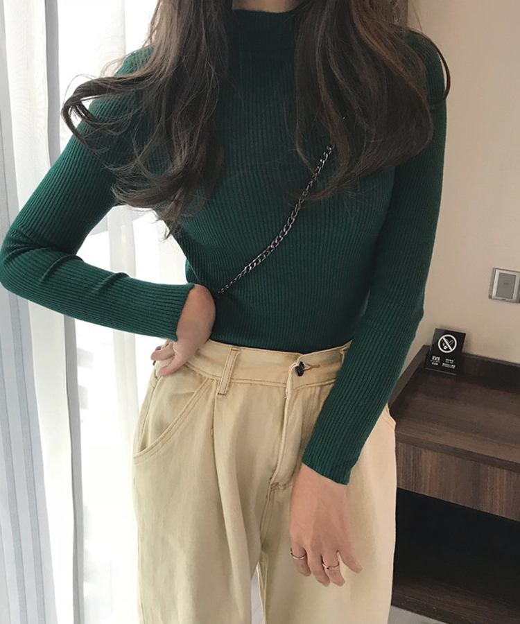 ニット カットソー 長袖 レディース トップス リブニット リブセーター クールネック インナー きれいめ おしゃれ 着痩せ 長袖Tシャツ ストレッチ スリム 爆買 |  | 14