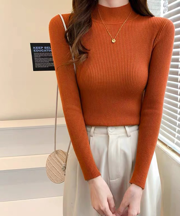 ニット カットソー 長袖 レディース トップス リブニット リブセーター クールネック インナー きれいめ おしゃれ 着痩せ 長袖Tシャツ ストレッチ スリム 爆買 |  | 10