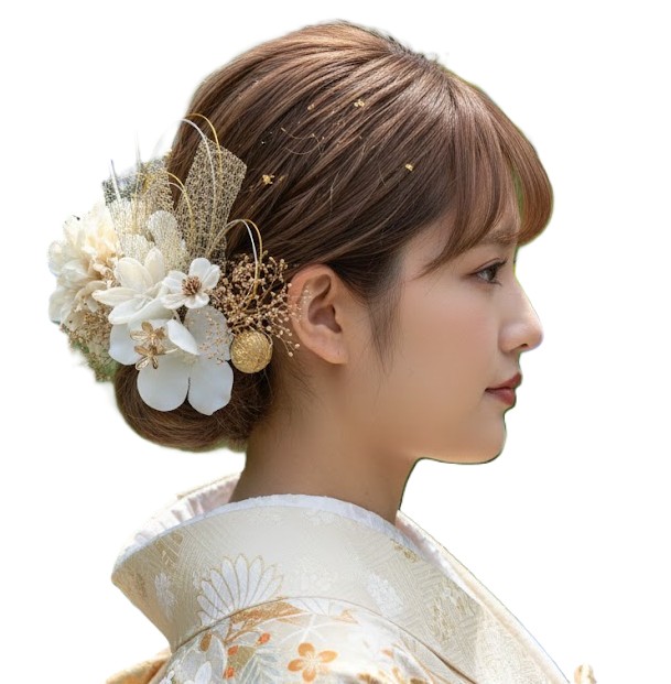 髪飾り】大輪造花 ダリア 卒業式 袴 成人式 振袖 結婚式 ウェディング