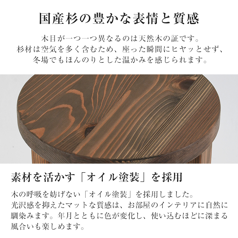 花台 木製 花瓶台 室内 国産杉材 無垢材 1台 日本製 プラントスタンド