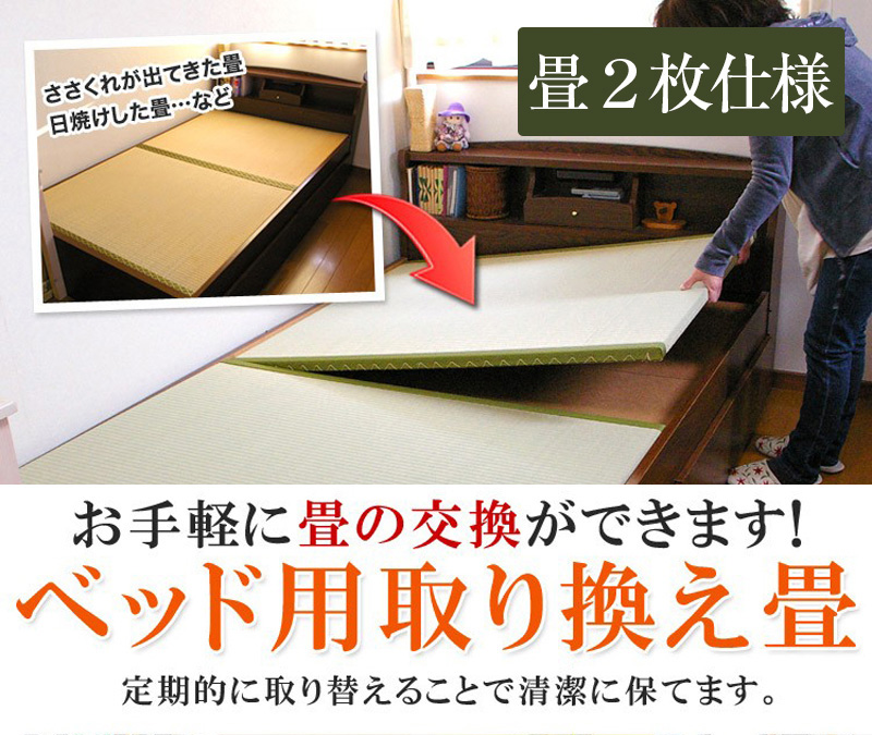 ベッド用畳 シングル 畳のみ 2枚1セット 取り換え 取換 取り替え 畳 