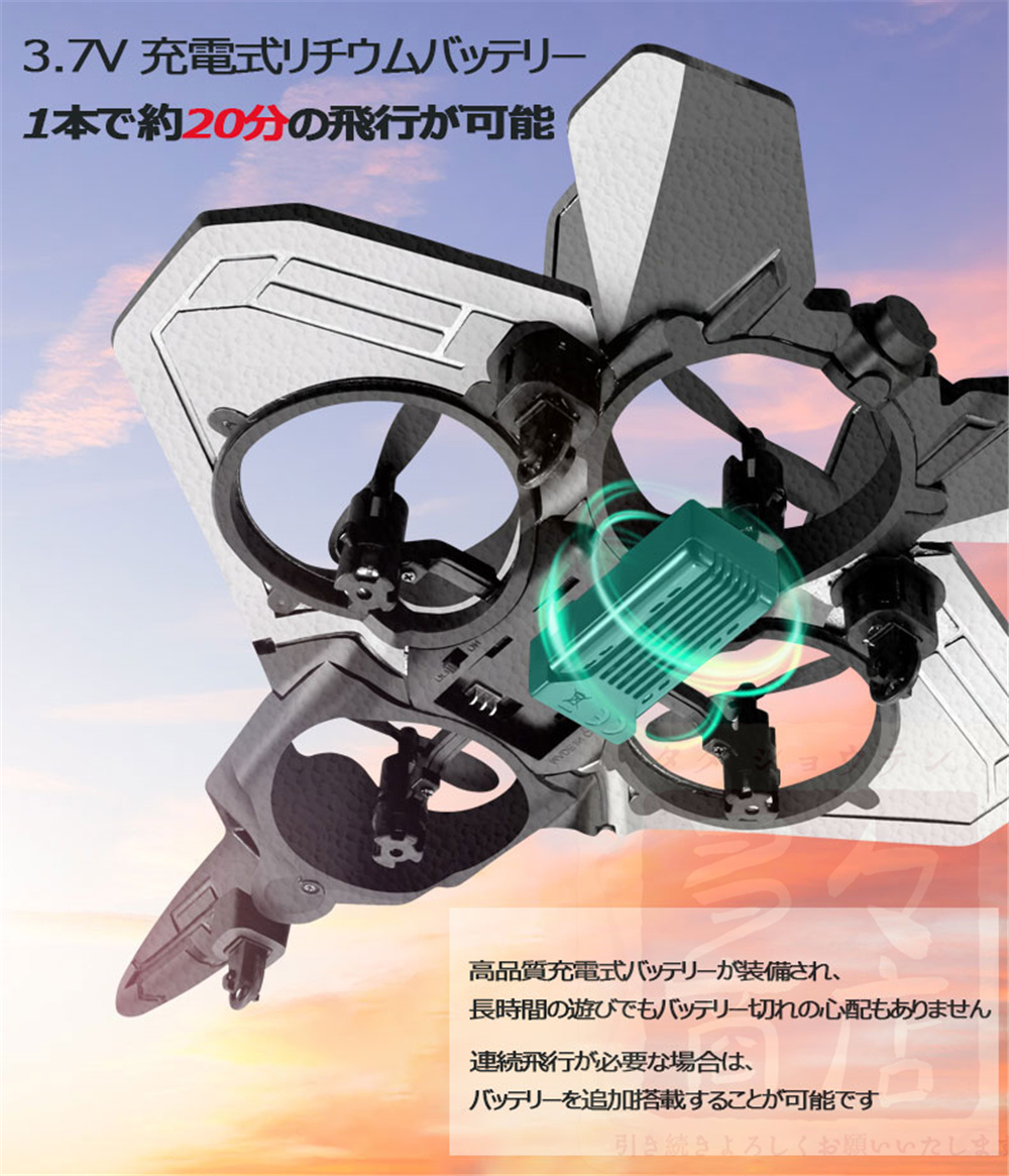 ラジコン 飛行機 グライダー おもちゃ 初心者向け 飛行時間20分 360